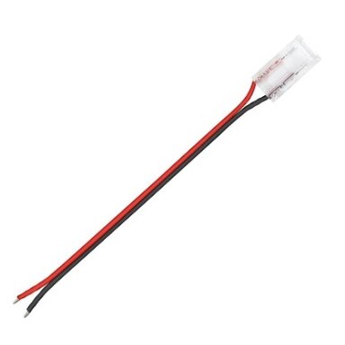 Tiesus užspaudžiamas sujungimas su laidu LED COB juostai 5mm Tiesus užspaudžiamas sujungimas su laidu LED COB juostai 5mm