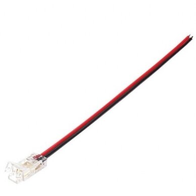 Tiesus užspaudžiamas sujungimas su laidu LED COB juostai 5mm 1 Tiesus užspaudžiamas sujungimas su laidu LED COB juostai 5mm 1