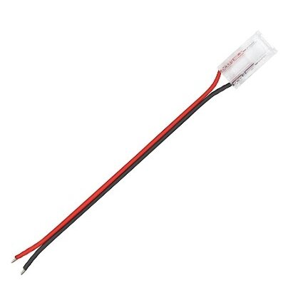 Tiesus užspaudžiamas sujungimas su laidu LED COB juostai 5mm Tiesus užspaudžiamas sujungimas su laidu LED COB juostai 5mm