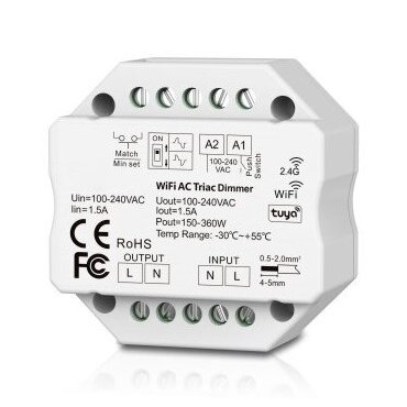 TRIAC Dimmer, AC100-240V, 1.5A, Remote Control