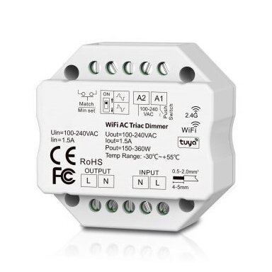 TRIAC Dimmer, AC100-240V, 1.5A, Remote Control
