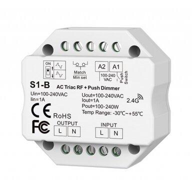 TRIAC maitinimo valdiklis, AC100-240V, 1A, nuotolinis valdymas