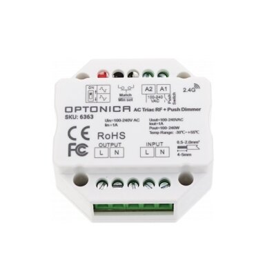 TRIAC maitinimo valdiklis, AC100-240V, 1A, nuotolinis valdymas