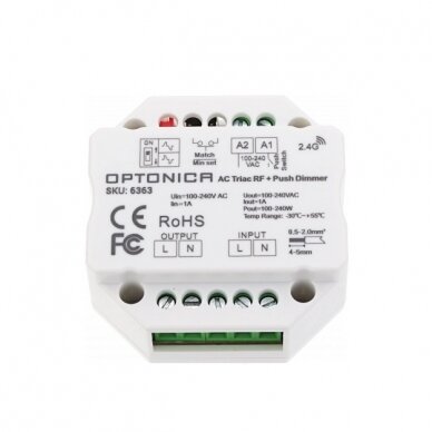 TRIAC Dimmer, AC100-240V, 1A, Remote Control 1