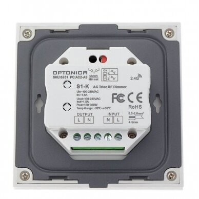 TRIAC RF Dimmer Wall Console, Rotary, White, 5 Years Warranty 2