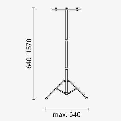 Tripod with Cross Bar, Yellow 3