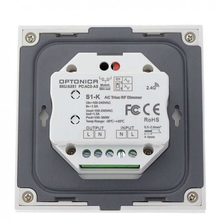 TRIAC RF Dimmer Wall Console, Rotary, White, 5 Years Warranty 2
