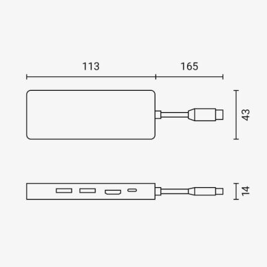 Type-C Hub, 5in1 5