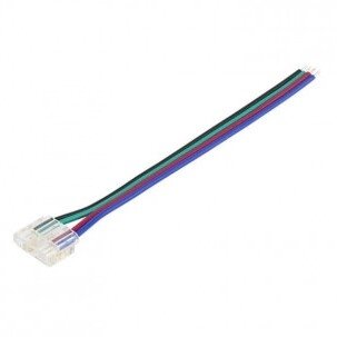 Fasten Connector with One End Wire for 10mm COB RGB LED Strip 1
