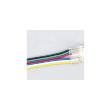 Užspaudžiama galinė jungtis su laidu COB RGB 10mm LED juostai