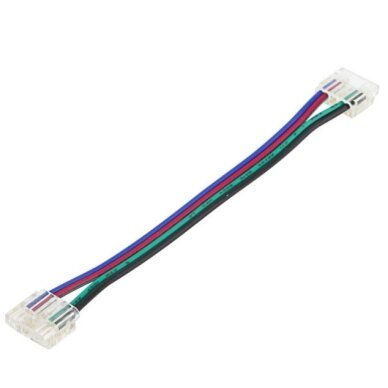 Užspaudžiama 2-jų galų jungtis su laidu COB RGB 10mm LED juostai 1