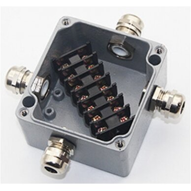 Waterproof Aluminium Box Terminal Block, IP68, Junction Box, 4 Terminals, Diagonal