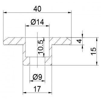 Middle Clamp for Solar Panel 35mm 1