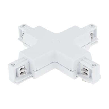 X sujungimas 3F bėginei LED sistemai, baltas
